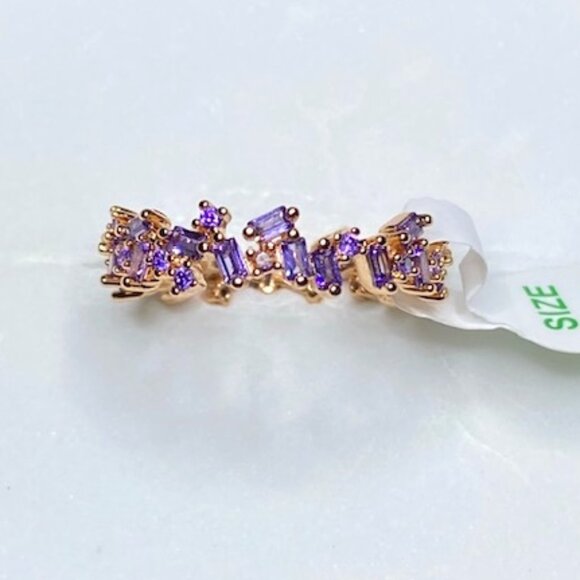Purple Topaz CZ Infinity Band RBP5912 Now's The Time Size 8 - Picture 1 of 5
